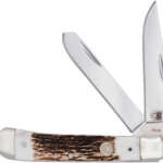 COBRATEC TRAPPER TWO BLADE - G-10 STAG/SS SLIP JOINT