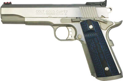 Colt Gold Cup Trophy 45 ACP 5" - 8rd Stainless Blue G10 Grips