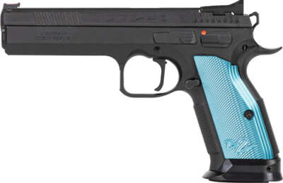 CZ TS2 SA 40SW FS 17RD - BLACK POLYCOAT BLUE GRIP