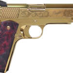 IVER JOHNSON EAGLE NOBLE WP - 1911 45ACP 8RD GOLD/EX. WOOD
