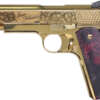 IVER JOHNSON EAGLE NOBLE WP - 1911 45ACP 8RD GOLD/EX. WOOD