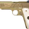 IVER JOHNSON EAGLE NOBLE WP - 1911 45ACP 8RD ENGRAVED GOLD