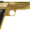 Iver Johnson Eagle Xl Ported - 45 ACP 6" 24K Gold Black Wood
