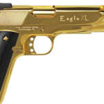 Iver Johnson Eagle Xl Ported - 45 ACP 6" 24K Gold Black Wood