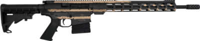 Glfa AR-10 Rifle .308 Win 18" - Nitride Bbl Desert Flag 10-Rds