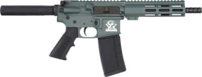Glfa AR-15 Pistol 223 Wylde - 7.5" Nitride Bbl Charcoal Grn