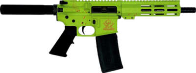 Glfa AR-15 Pistol 223 Wylde - 7.5" Nitride Zombie Splatter