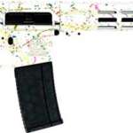 Glfa AR-15 Splatter 223 Wylde - 16" Nit Bbl White