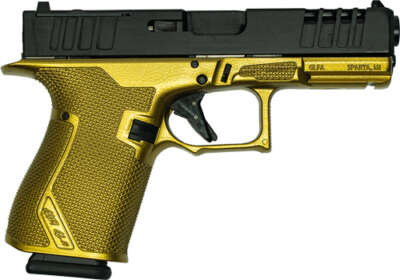 Glfa 19 Striker 9mm 4" 15 Shot - Black Slide Galaxy Gold Frame