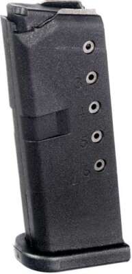 Pro Mag Magazine For Glock 42 - 380 ACP 6rd Black Polymer
