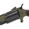 NAA HUNTSMAN MINI-REVOLVR - 22WMR 2" FIXED OD GRN RUBBER