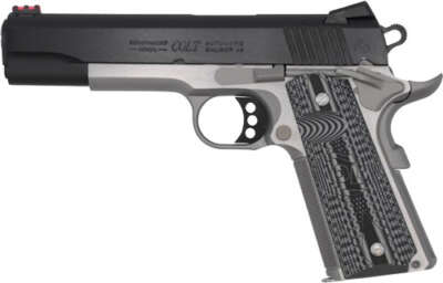 Colt Competition 45 ACP 5" 8rd - Two Tone Black Grey G10 Grips