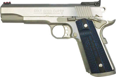 Colt Gold Cup Trophy 38 Super - 5" 9rd Stainless Blue G10 Grip