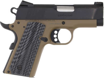 Colt Defender 45 ACP 3" 7rd FDE - Cerakote Blued G10 Grips