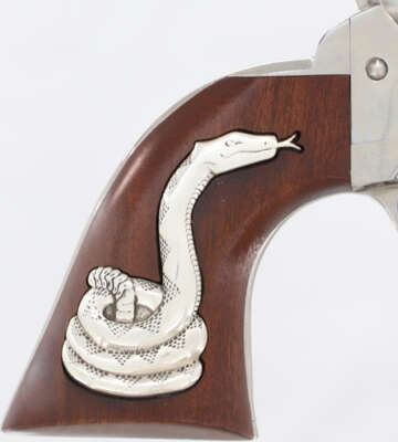 CIMARRON MAN W/NO NAME 357 MAG - FRONTIER 4.75" SILVER SNAKE
