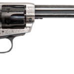 CIMARRON FRONTIER 357MAG PW FS - 7.5" ENGRAVED SILVER/BL WAL