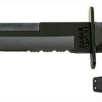 Ka-Bar Tanto Knife - 8" W/Plastic Sheath Black