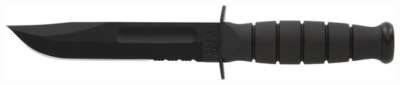Ka-Bar Short Ka-Bar - 5.25" Serr W/Plastic Sheath