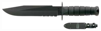 Ka-Bar Fighter Knife - 8" Serrated W/Sheath
