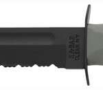 Ka-Bar Fighting/Utility Knife - 7" Serr W/Plastic Sth. F-Green
