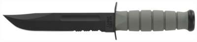 Ka-Bar Fighting/Utility Knife - 7" Serr W/Plastic Sth. F-Green