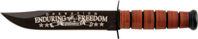 Ka-Bar Usmc Oef Afghanistan - 7" W/Leather Sheath Usmc