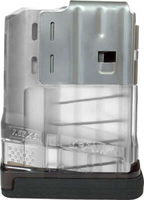 LANCER MAGAZINE L7AWM SR-25 - 7.62X51 5RD TRANSLUCENT CLEAR