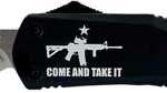 Templar Knife Large Otf Come - And Take It AR 3.5" Silver Bld