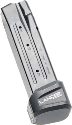 LANCER EXTENDED BASEPAD PLUS - 5RDS BLACK FOR SIG P320