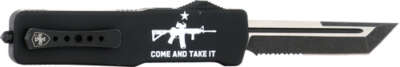 TEMPLAR KNIFE LARGE ZINC OTF - COME & TAKE IT AR 3.5" D2 SRTD