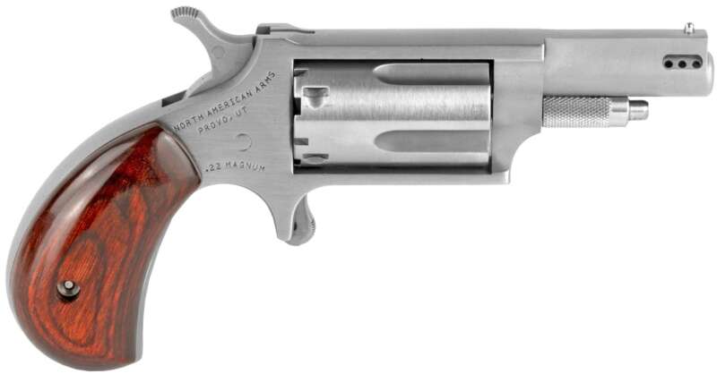 NORTH AMERICAN ARMS MINI 22MAG REV 1-5/8" SS PRTD