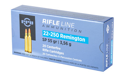 PPU 22-250REM SP 55GR 20/200