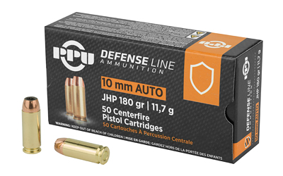 PPU 10MM JHP 180GR 50/500
