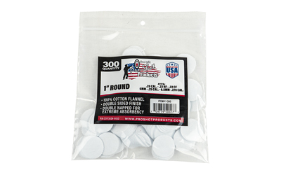 Pro-Shot Patch .22-.270Cal 1" 300Ct