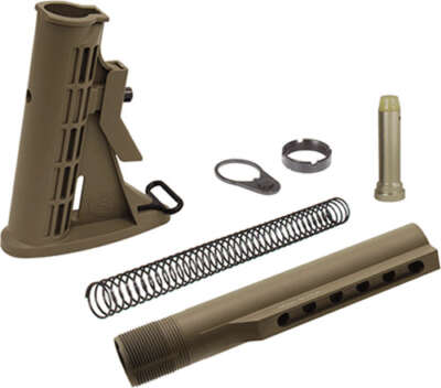 Utg Stock Assembly AR-15 FDE - 6 Position Mil-Spec