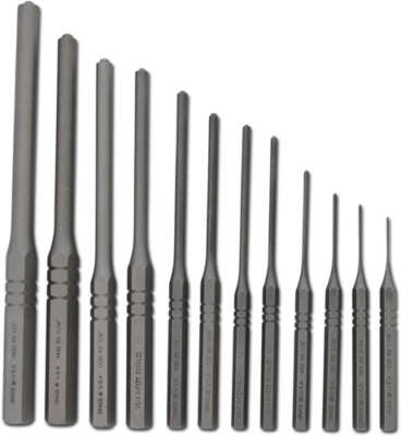 GRACE USA ROLL PIN PUNCH SET - STEEL 12PC W/VINYL POUCH