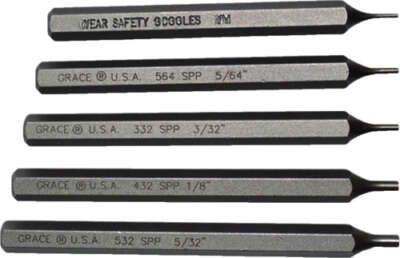 GRACE USA STARTER SHORT PIN - PUNCH SET STEEL 5PC