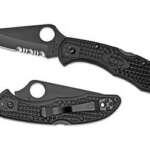 Spyderco Delica4 Combo Blade BLK