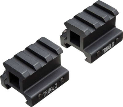 TRUGLO 2-PIECE PICATINNY RISER - MOUNT 3/4" RISE 1.36" LENGTH