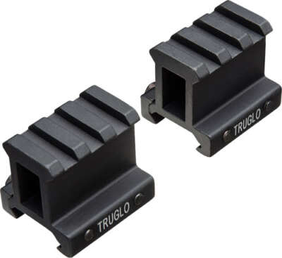 TRUGLO 2-PIECE PICATINNY RISER - MOUNT 1" RISE 1.36" LENGTH