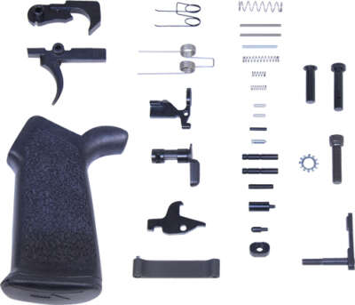 Guntec Complete Lower Parts - Kit AR-15 W/ Ergonomic Grip