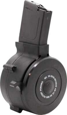 Iver Johnson Magazine Ar15 - 223 50rd Drum Black Polymer