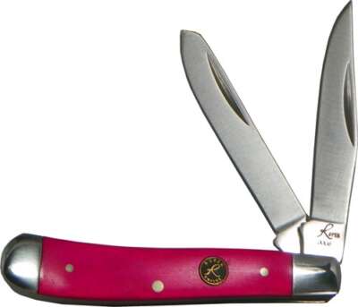 ABKT ROPER SERIES PINK SKY - PEANUT 2-BLADE PINK BONE HNDLS