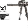 UTG BIPOD RECON FLEX M-LOK - MATTE BLK CENTER H 8.0"-11.8"