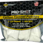 PRO SHOT CLEANING PATCH COTTON - FLANNEL 6MM-.30 1 1/2" 300CT