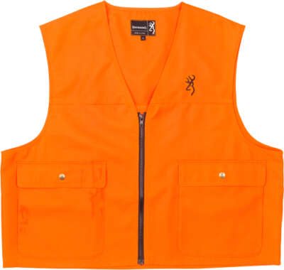 BROWNING JUNIOR SAFETY VEST - W/LOGO BLAZE ORANGE MEDIUM