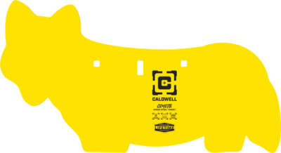 CALDWELL AR500 COYOTE TARGET - 3/8"  AR500 STEEL YELLOW