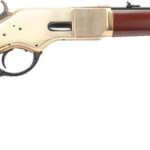 CIMARRON 1866 YELLOWBOY 44SP - 19" BRASS/BLUED WALNUT