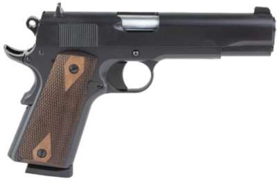 TISAS 1911 STAKEOUT 45ACP - 5" BBL WALNUT GRIP 2-8RD BLACK