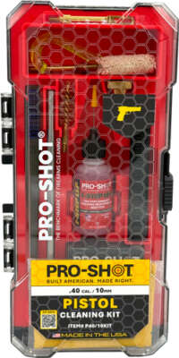 PRO SHOT PISTOL CLEANING KIT - .40/10MM